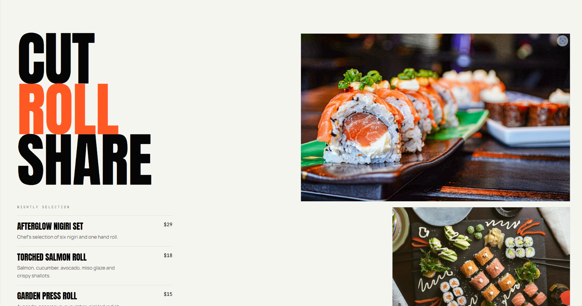 Afterglow Kitchen, 03 — Signature rolls