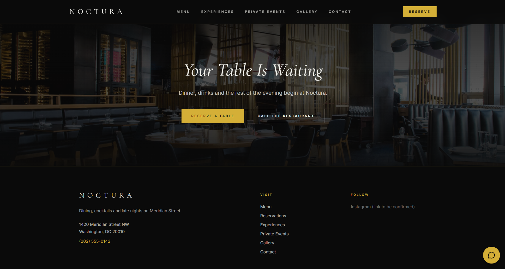 Noctura Restaurant & Lounge, Your table is waiting
